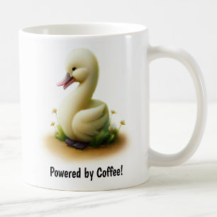 Une Mignonne Mug De Café De Cygne Peint En 3D