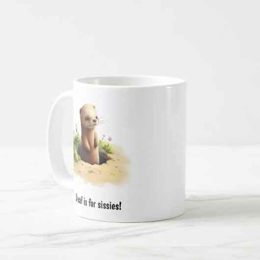 Une Mignonne Mug De Café Peint En 3D (Devant gauche)