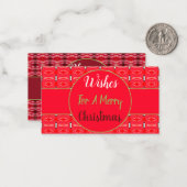 Une Mini Carte Note Super Sweet Christmas Holiday (Devant/Arrière en situation)