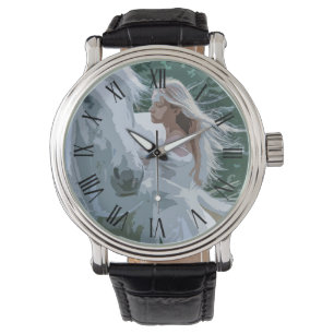 Une montre d'hommes du premier et blanc cheval  
