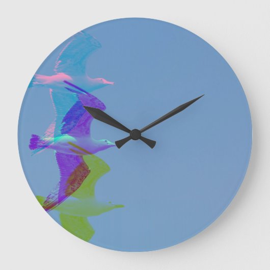 Une mouette sur une horloge murale (Recto)