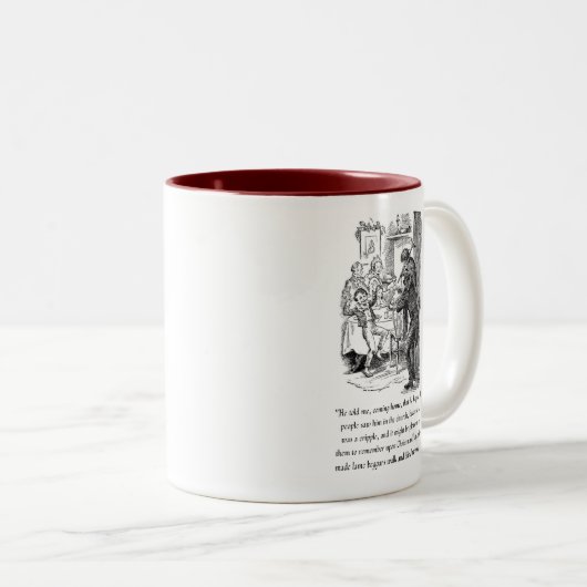 Une Mug Carol de Noël (Devant droit)