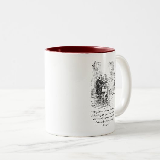 Une Mug Carol de Noël (Devant droit)