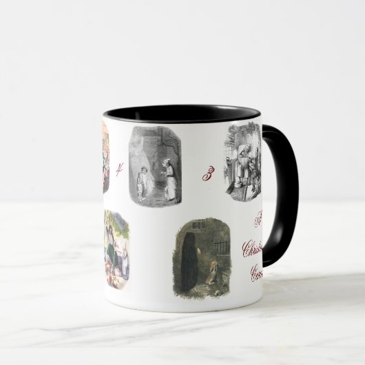 Une Mug Carol de Noël (Devant droit)