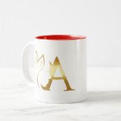 Une Mug Personnalisée Initiale "A" Monographiée (Devant gauche)