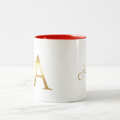 Une Mug Personnalisée Initiale "A" Monographiée (Centre)