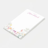 Une note de Post-it de fleurs sauvages personnalis (Incliné)