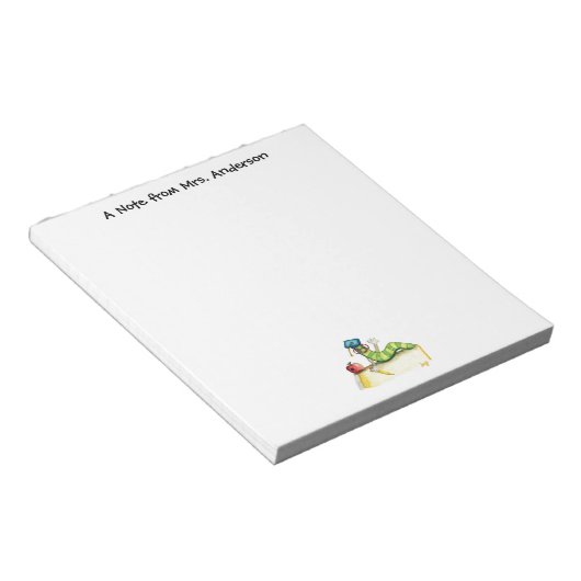 Une note du bloc-notes de professeur (Incliné)