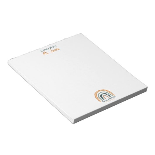 Une Note Du Bloc-Notes Inspiré De L'Enseignant Arc (Incliné)