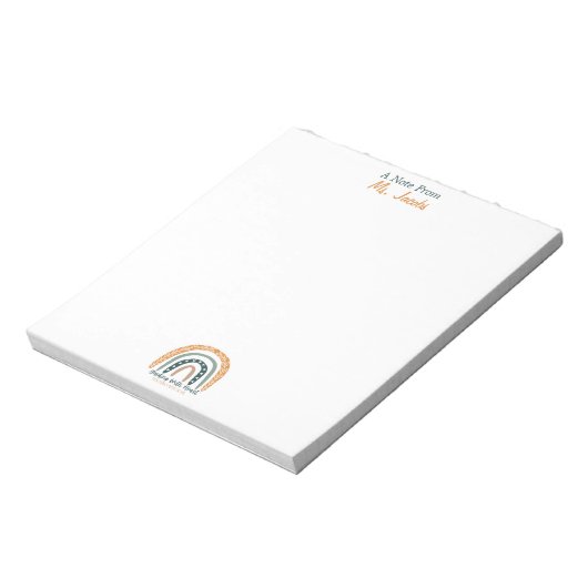 Une Note Du Bloc-Notes Inspiré De L'Enseignant Arc (Tourné)