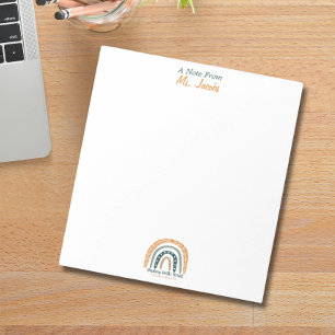 Une Note Du Bloc-Notes Inspiré De L'Enseignant Arc