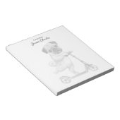 Une Note Du Bloc-Notes Monogramme Moderne Du Chien (Incliné)