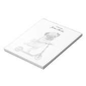 Une Note Du Bloc-Notes Monogramme Moderne Du Chien (Tourné)