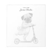 Une Note Du Bloc-Notes Monogramme Moderne Du Chien (Devant)