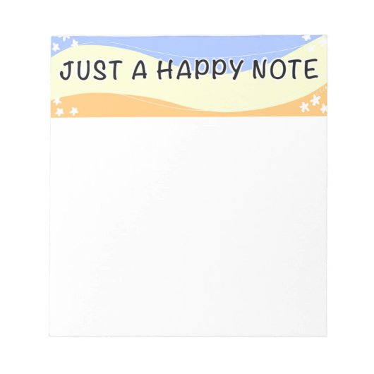 Une note heureuse - bloc-notes (Devant)