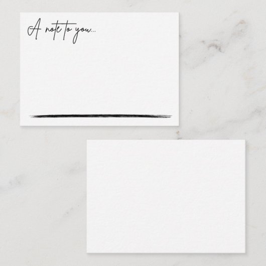 Une note pour vous - Carte pour notes (Devant / Derrière)