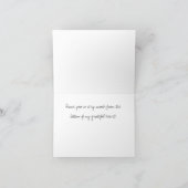 Une note reconnaissante de Merci de coeur (Intérieur)