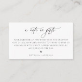 Une Note Sur La Carte Mariage De Boîtier Cadeaux (Devant)