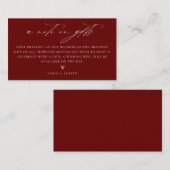 Une Note Sur La Carte Mariage De Boîtier Cadeaux (Devant / Derrière)