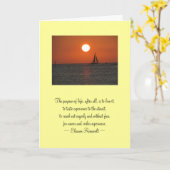 Une nouvelle aventure commence - Carte d'adieu (Fleur jaune)