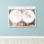 Une Nouvelle Carte De La Toile Enveloppée Terraque (Insitu (Plancher de Bois))