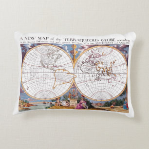 Une Nouvelle Carte Du Coussin D'Accent Terraqueux