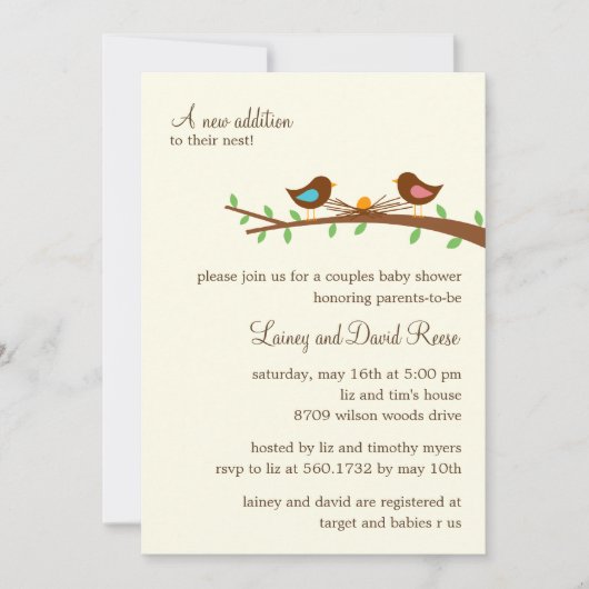 Une nouvelle invitation au Baby shower des oeufs (Devant)