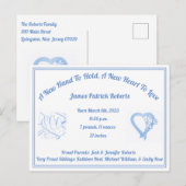 Une nouvelle main pour tenir Faire-part de naissan (Devant / Derrière)