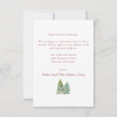 Une nouvelle maison pour les fêtes Carte de Noël (Dos)