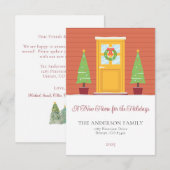 Une nouvelle maison pour les fêtes Carte de Noël (Devant / Derrière)