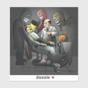 Une nuit d'Halloween chez le dentiste Autocollant
