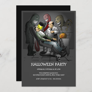 Une nuit d'Halloween chez le dentiste Invitation
