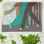 Une nuit en serviette de cuisine décadente d'art (Plié)