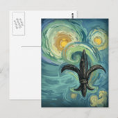 Une nuit étoilée avec des cartes postales pour chi (Devant / Derrière)