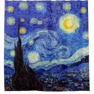 Une nuit étoilée Van Gogh a inspiré le rideau en