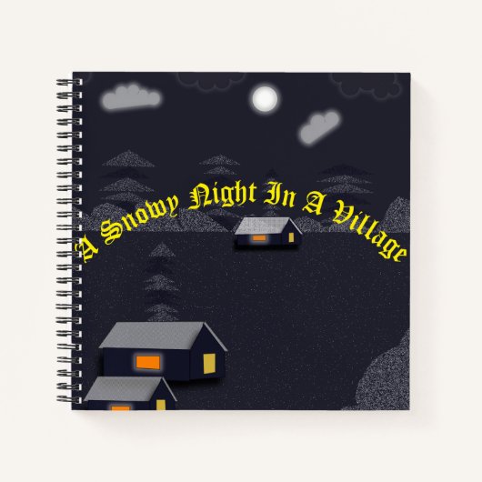 Une Nuit Neige Dans Un Carnet Spiral Village (Devant)