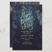 Une nuit sous les étoiles Événement Flyer Invitati (Devant / Derrière)