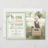 Une oie sotte 1er invitation anniversaire (Devant)