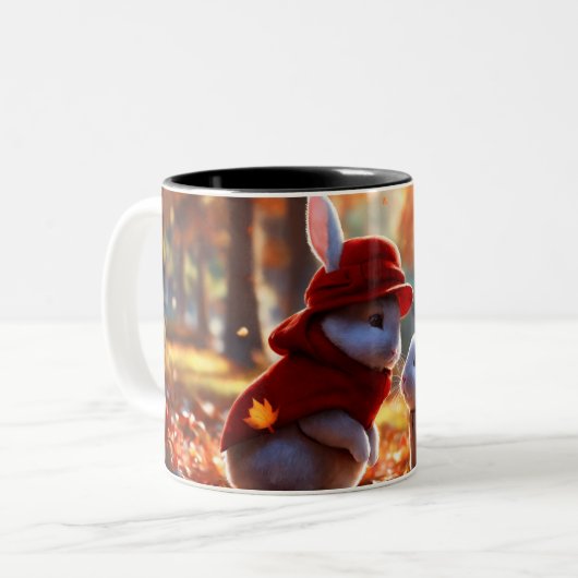Une paire de mignons petits lapins classique mug (Devant gauche)