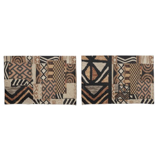 une paire de taies d'oreillers terrestres et triba (devant-Set)