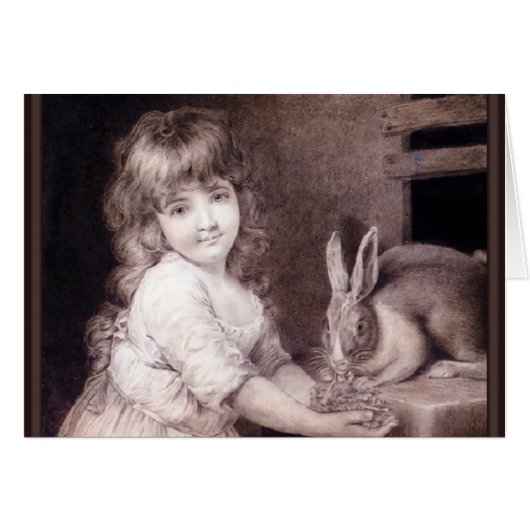 Une Pâques heureuse ... Carte Pâques vintage (Devant Horizontal)