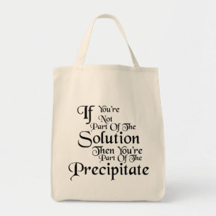 Une partie du sac fourre-tout à précipité