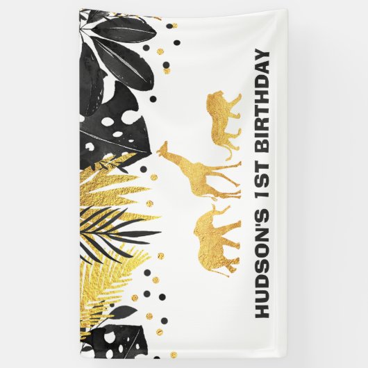 Une partie sauvage d'animaux de jungle de bannière (Vertical)