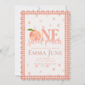 Une Pêche Douce | Invitation à l'anniversaire (Devant)