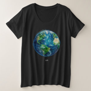 Une peinture de la terre dans un T-Shirt spatial