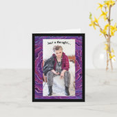 Une pensée humoristique sur la carte de voeux hive (Fleur jaune)