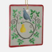 Une perdrix dans un ornement Carré d'arbre à poire (Droite)