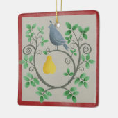 Une perdrix dans un ornement Carré d'arbre à poire (Gauche)
