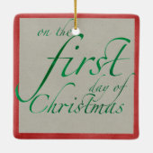 Une perdrix dans un ornement Carré d'arbre à poire (Dos)