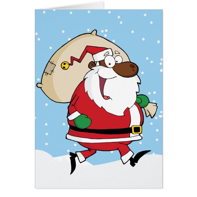 Une Père Noël afro-américaine courue avec des cade (Devant)